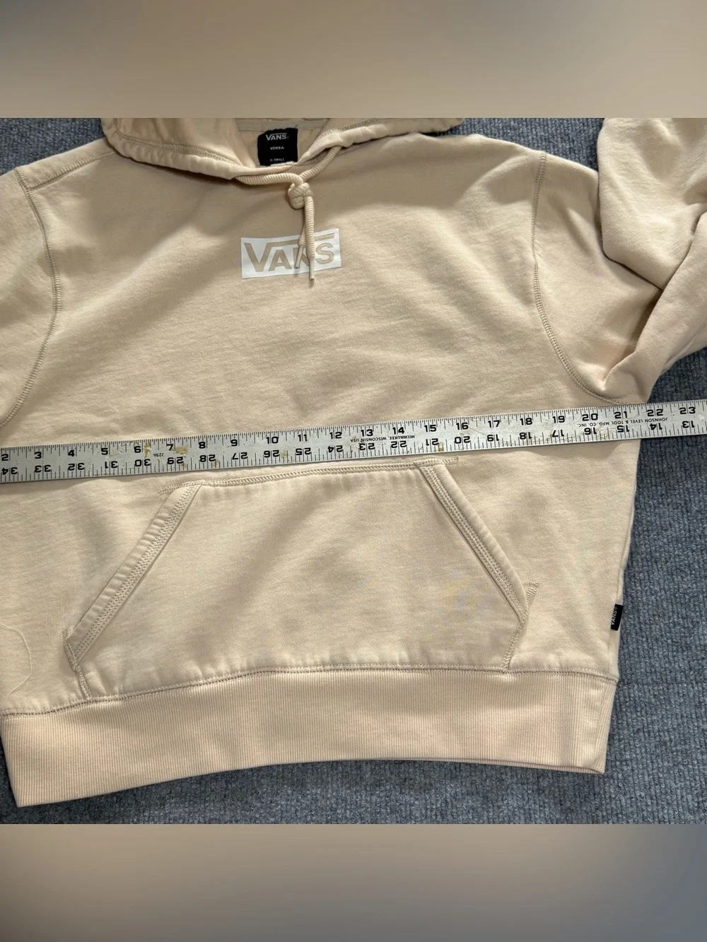 Vans Versa Tonal Checkerboard Hoodie Jogger Set Skater Sandcore Streetwear XS/S - Picture 7 of 14